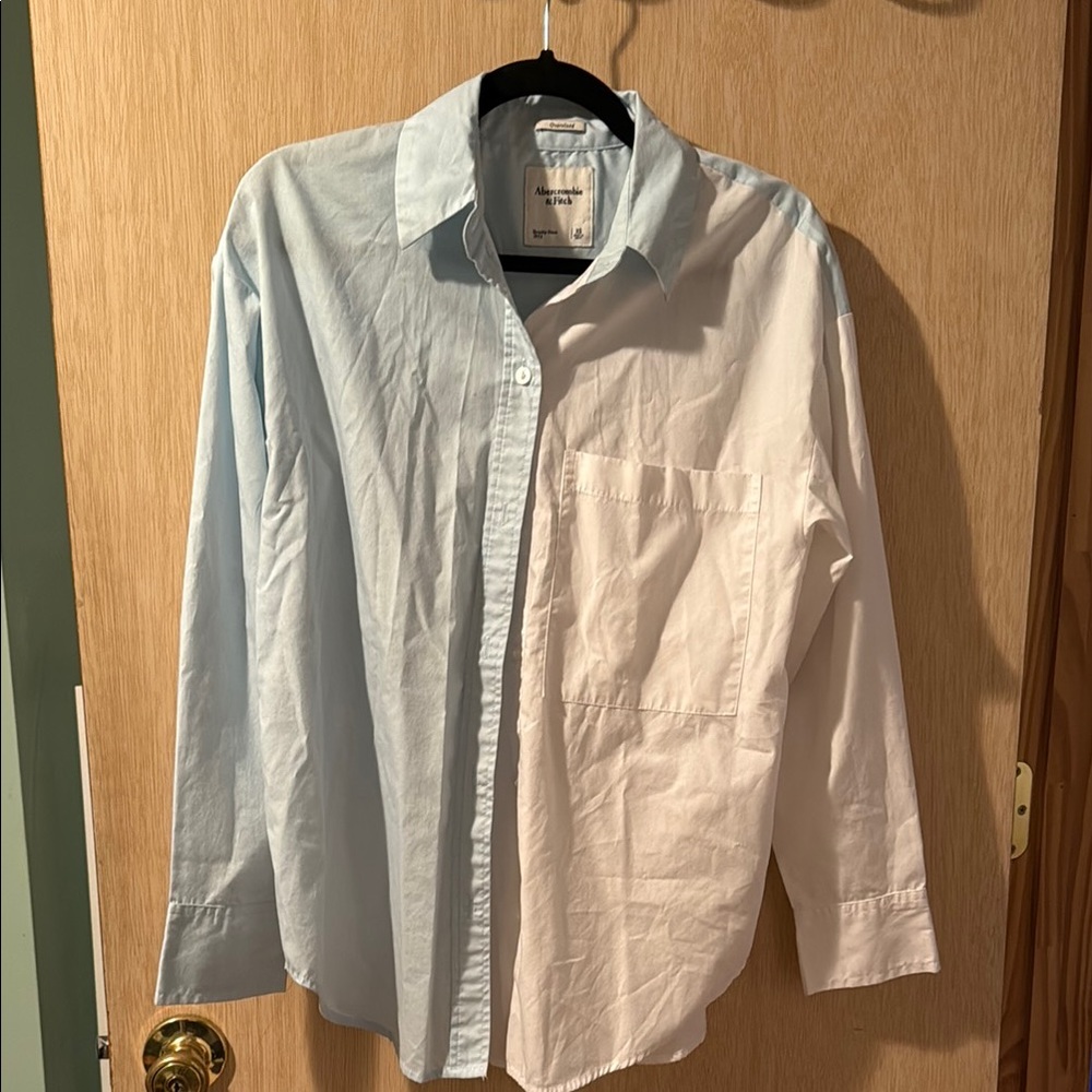 Two-Tone Blue and White Men's Shirt